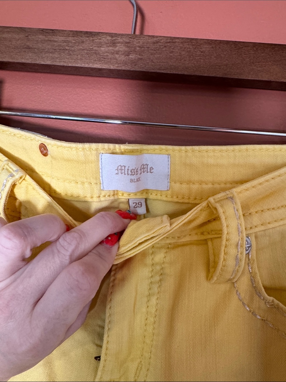 NWOT Miss Me Yellow Jeans - Picture 2 of 4